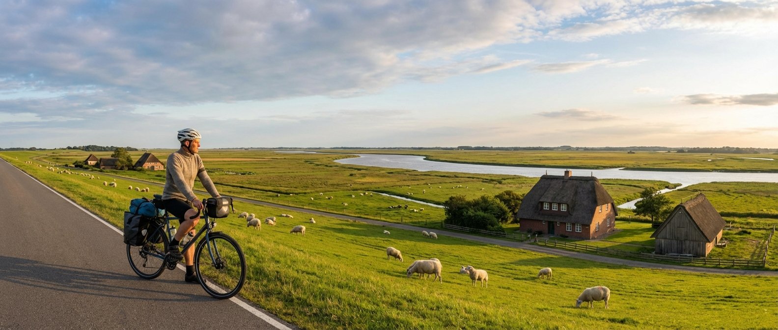 Fahrradtour Deich Hamburg